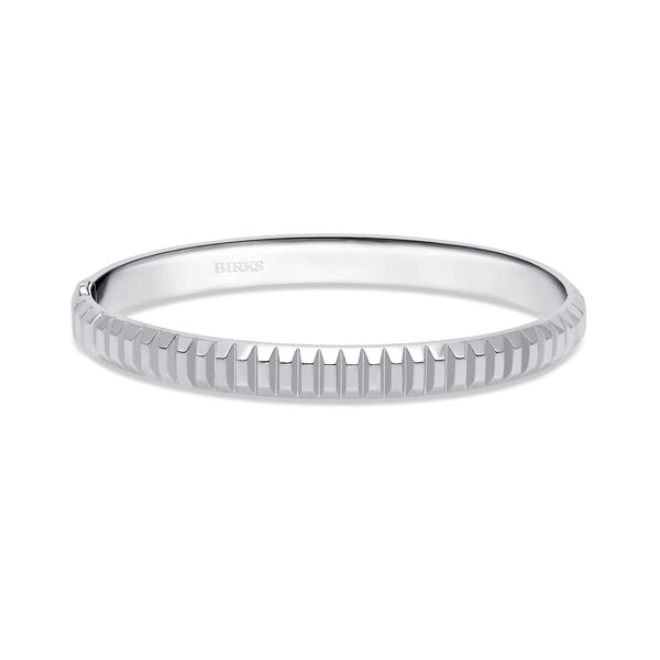 Silver Textured Bangle, Small